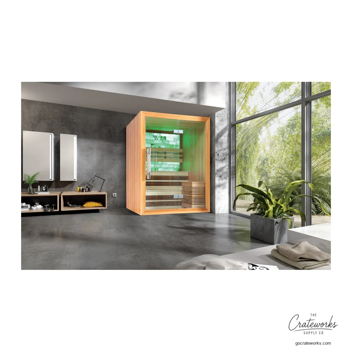 Cedar & poplar Sauna Room, 1500x1500x