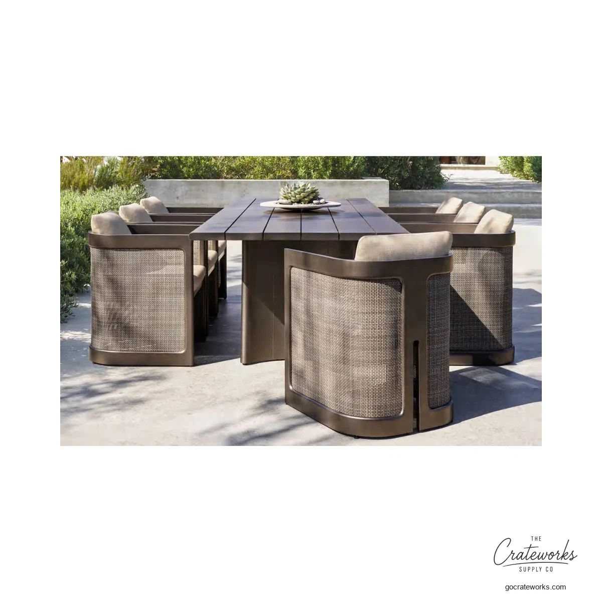 Mesa Aluminum Outdoor Dining Set No. 11