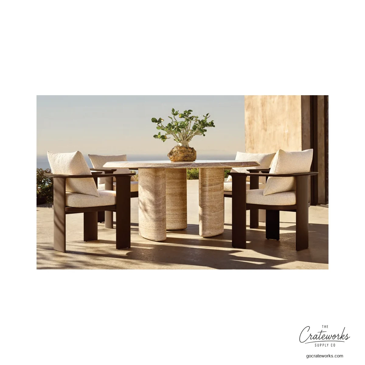 Wharf Aluminum Outdoor Dining Set No. 13