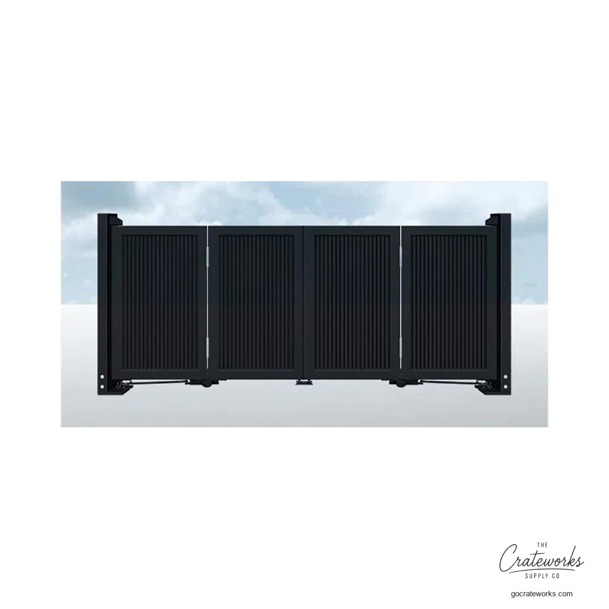 Aluminum Ribbed Folding Gate, 4-Leaf