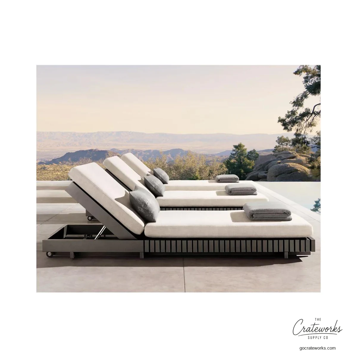 Jetty Aluminum Outdoor Chaise Lounger No. 10