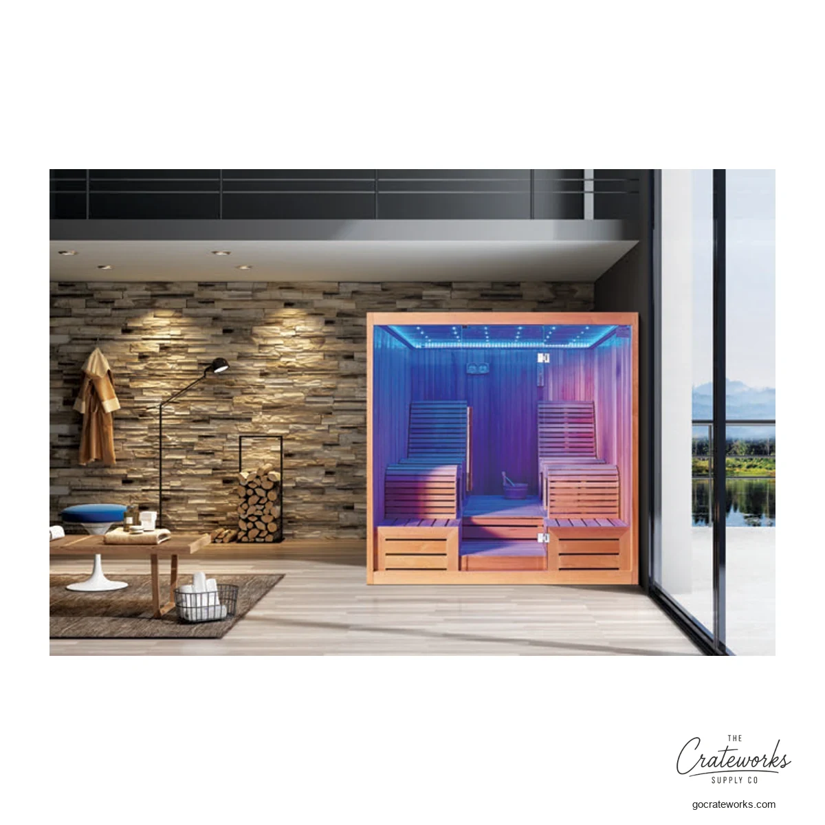 Cedar wood Sauna Room, 2000x2000x