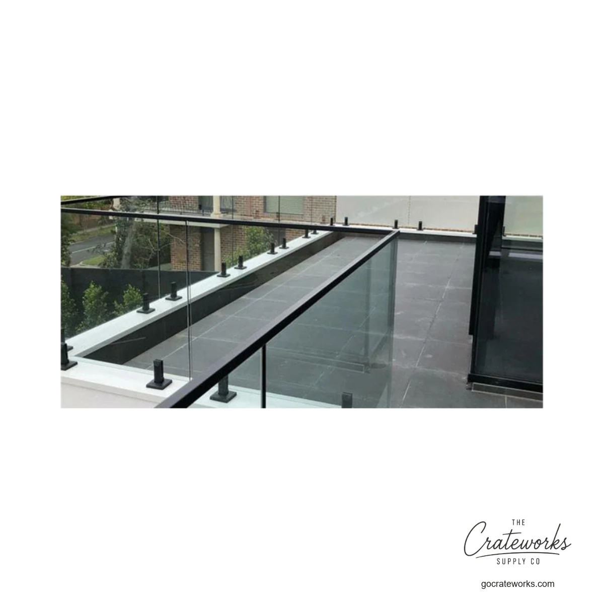 Spigot-Mounted Glass Terrace Railing