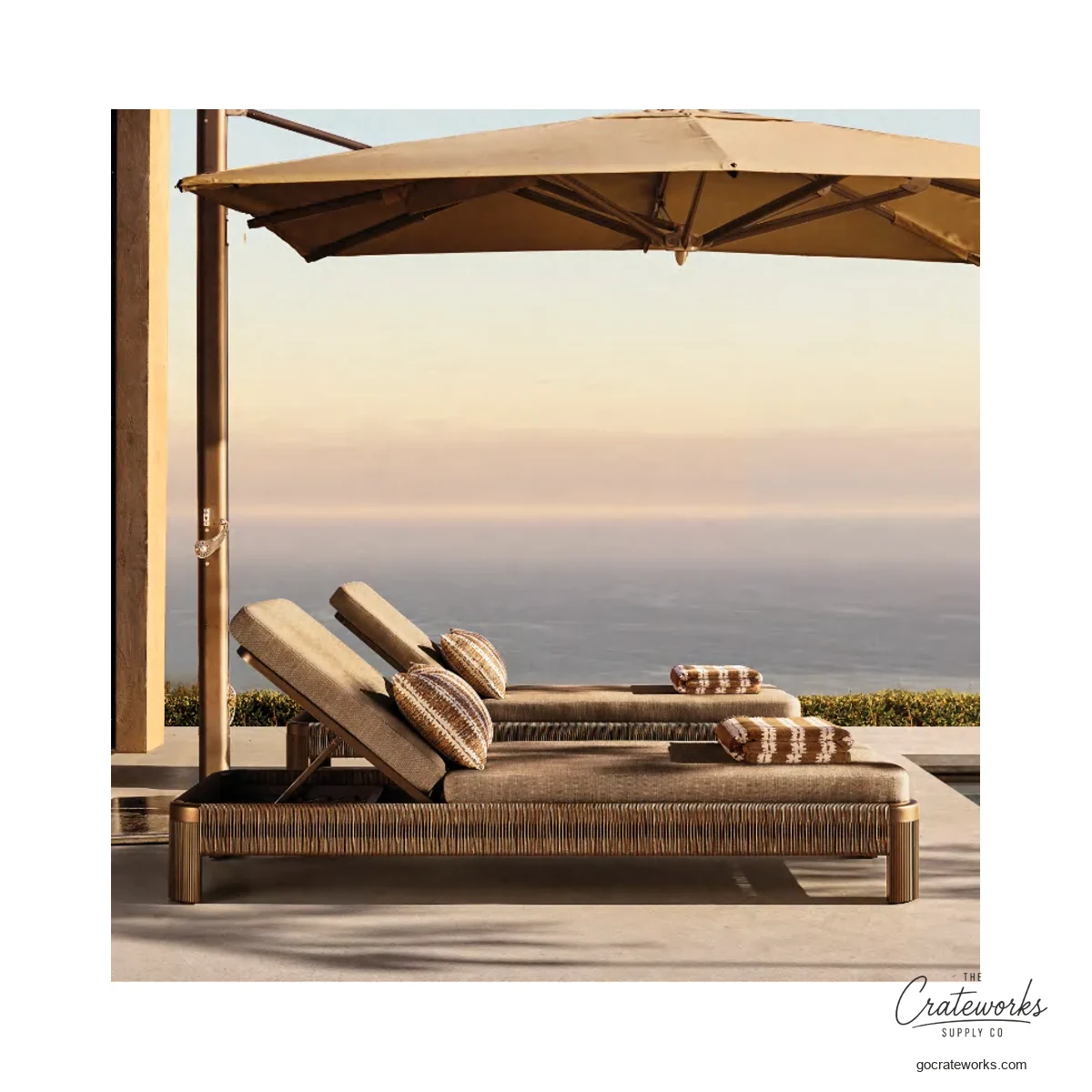 Lagoon Aluminum Outdoor Chaise Lounger No. 3