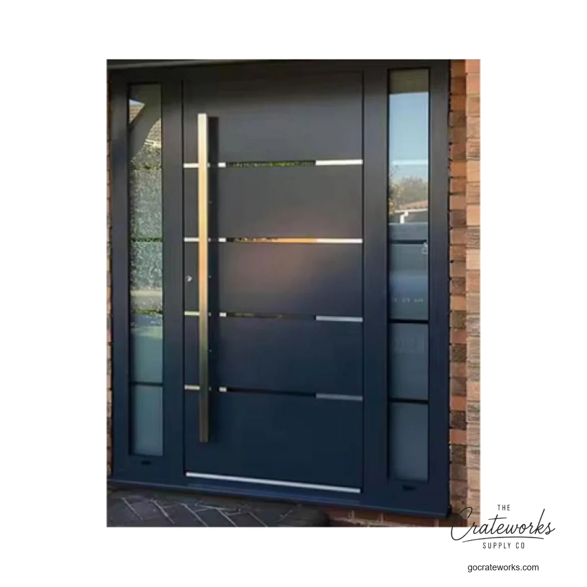 Twin Sidelite Banded Door