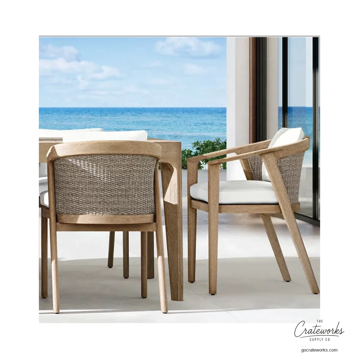Isla Teak Outdoor Dining Set No. 8
