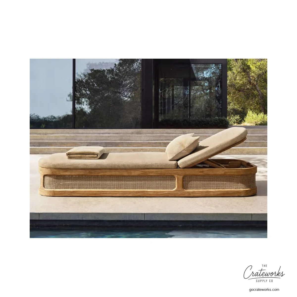 Wharf Teak Outdoor Chaise Lounger No. 12