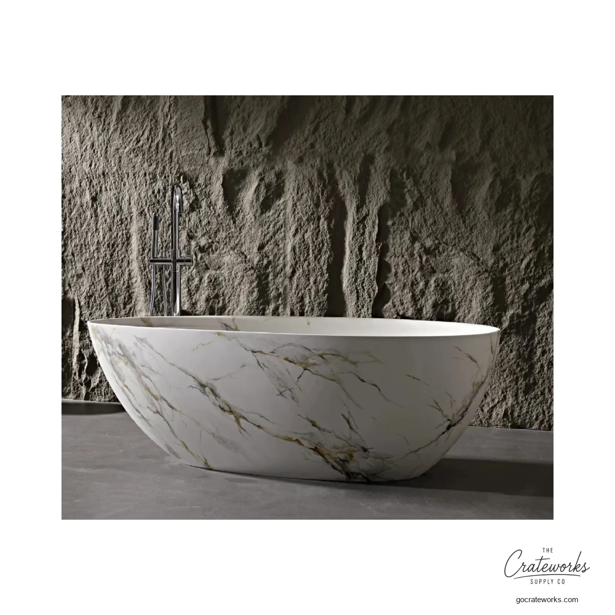 Artificial Marble Freestanding Bathtub