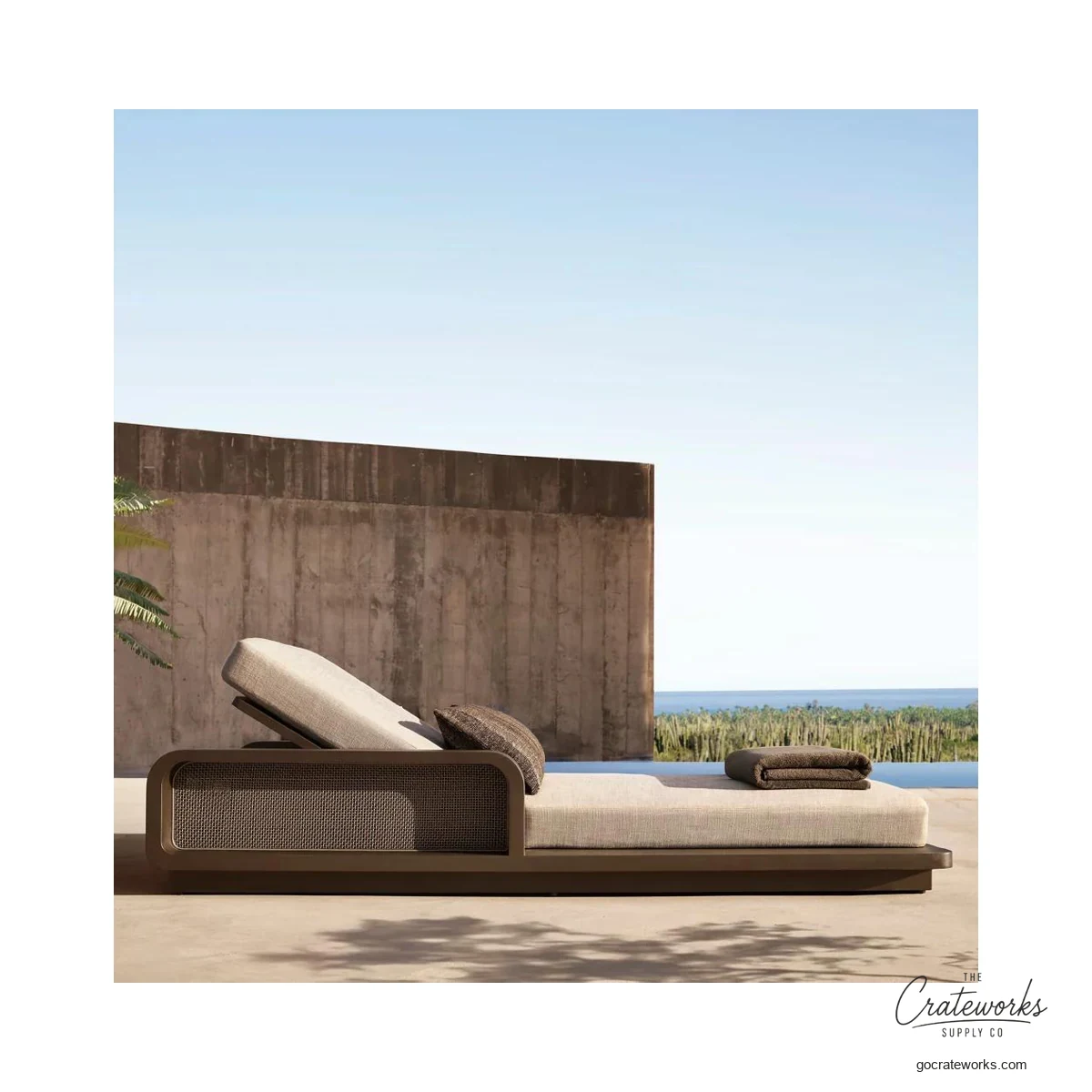 Inlet Aluminum Outdoor Chaise Lounger No. 9