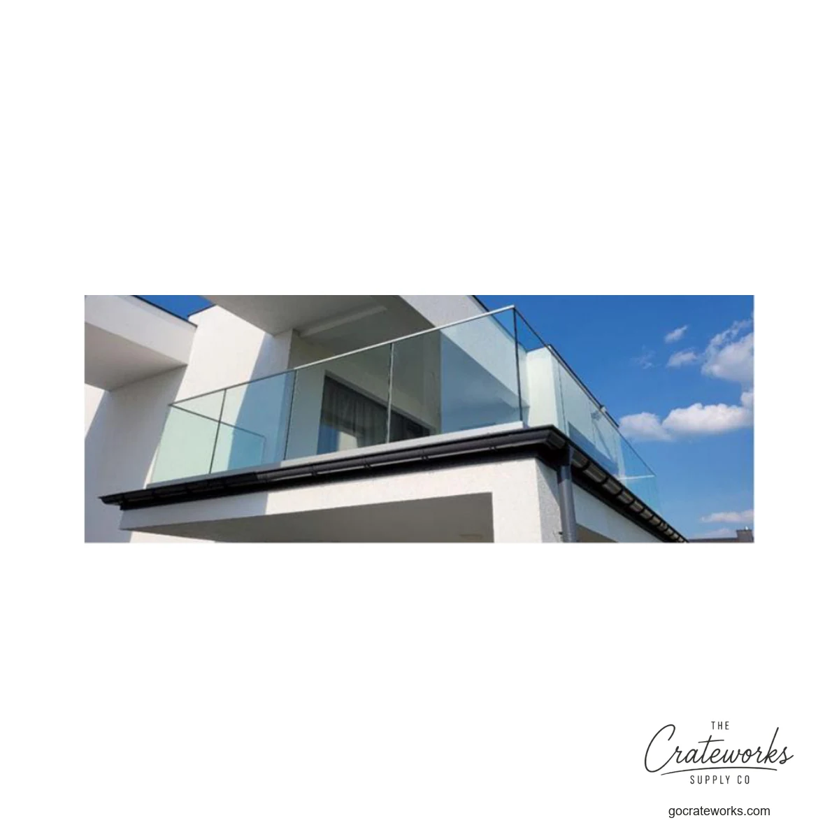 Frameless Glass Balcony Railing with Low-Profile Base