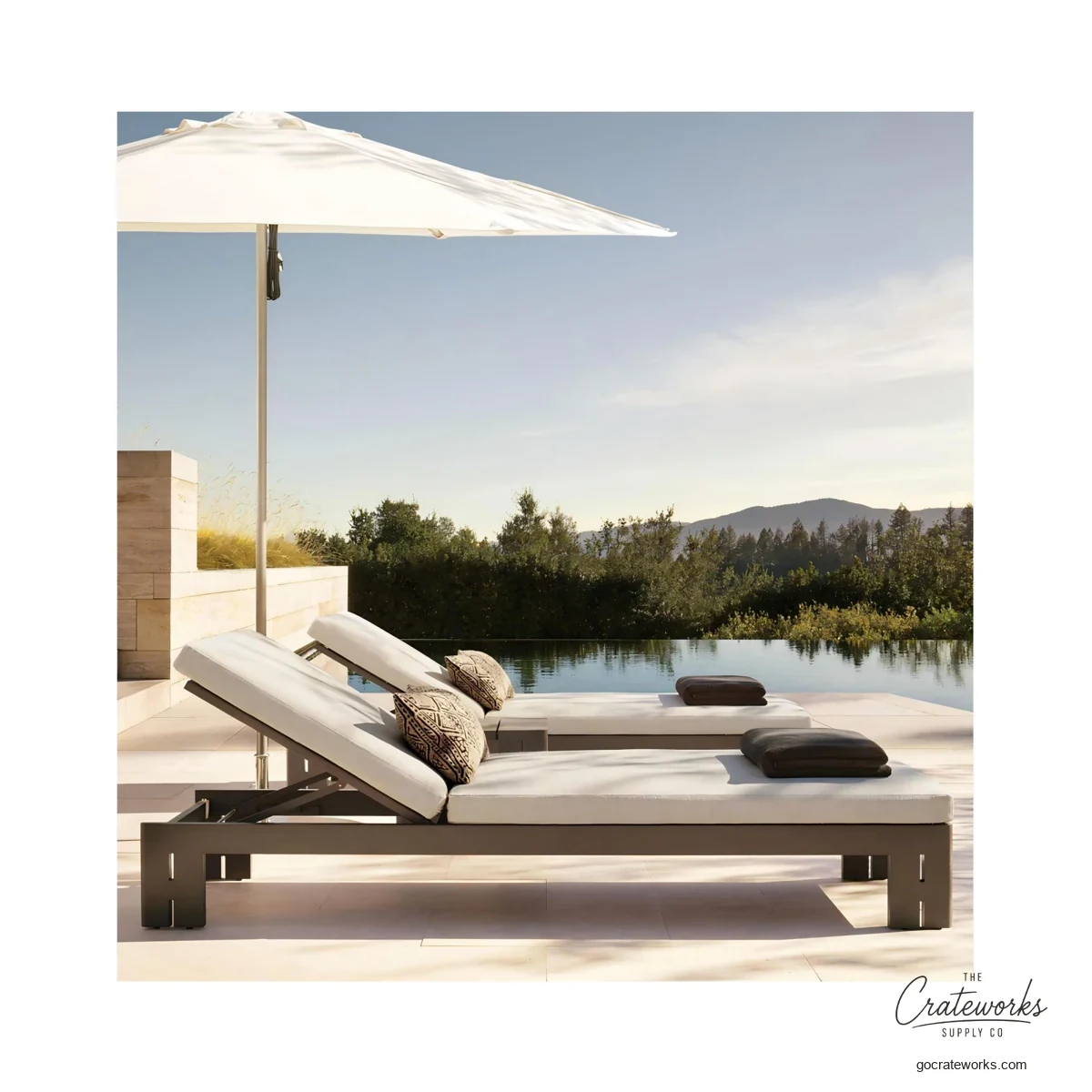 Bayview Aluminum Outdoor Chaise Lounger No. 6