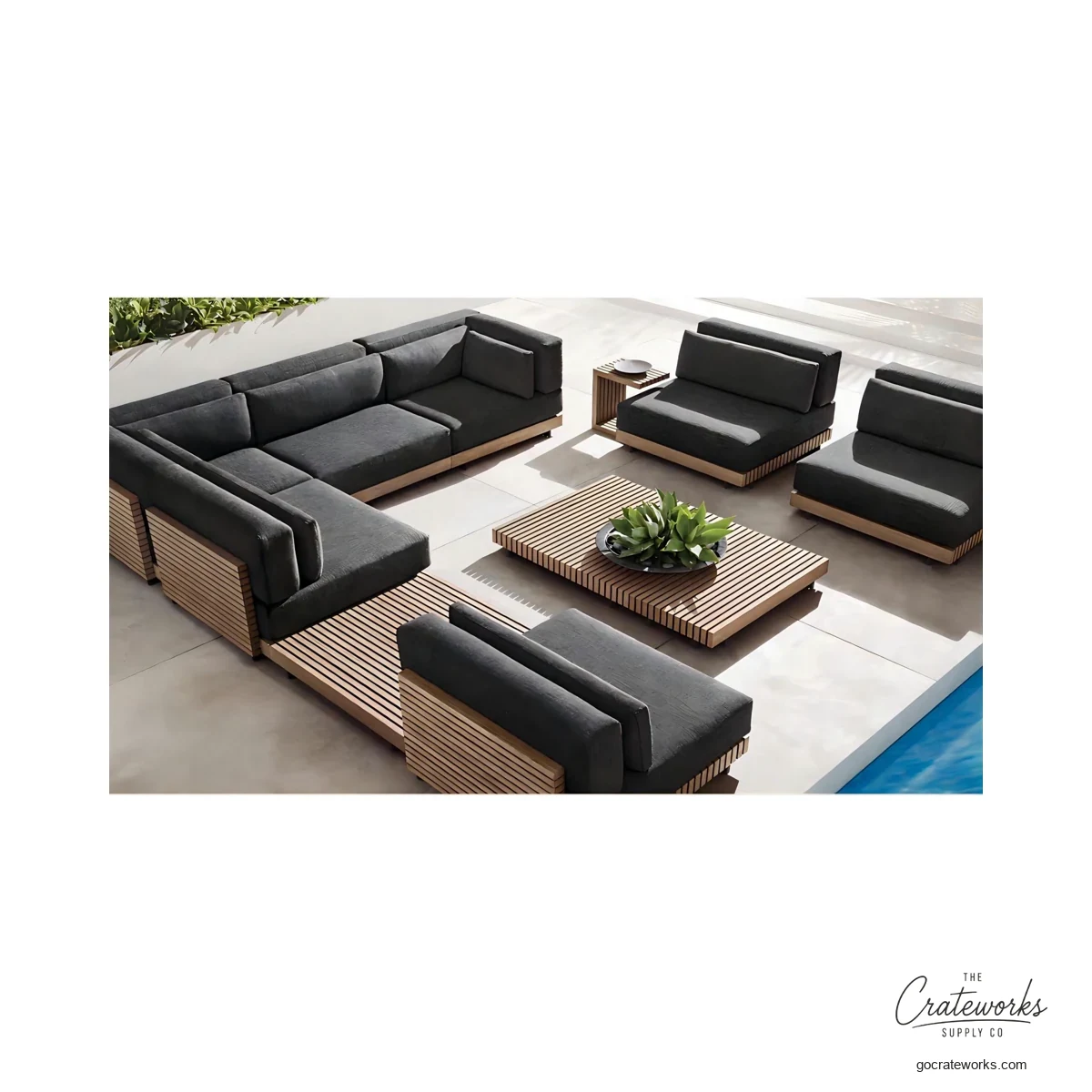 Tidepool Teak Outdoor Sofa Set No. 10