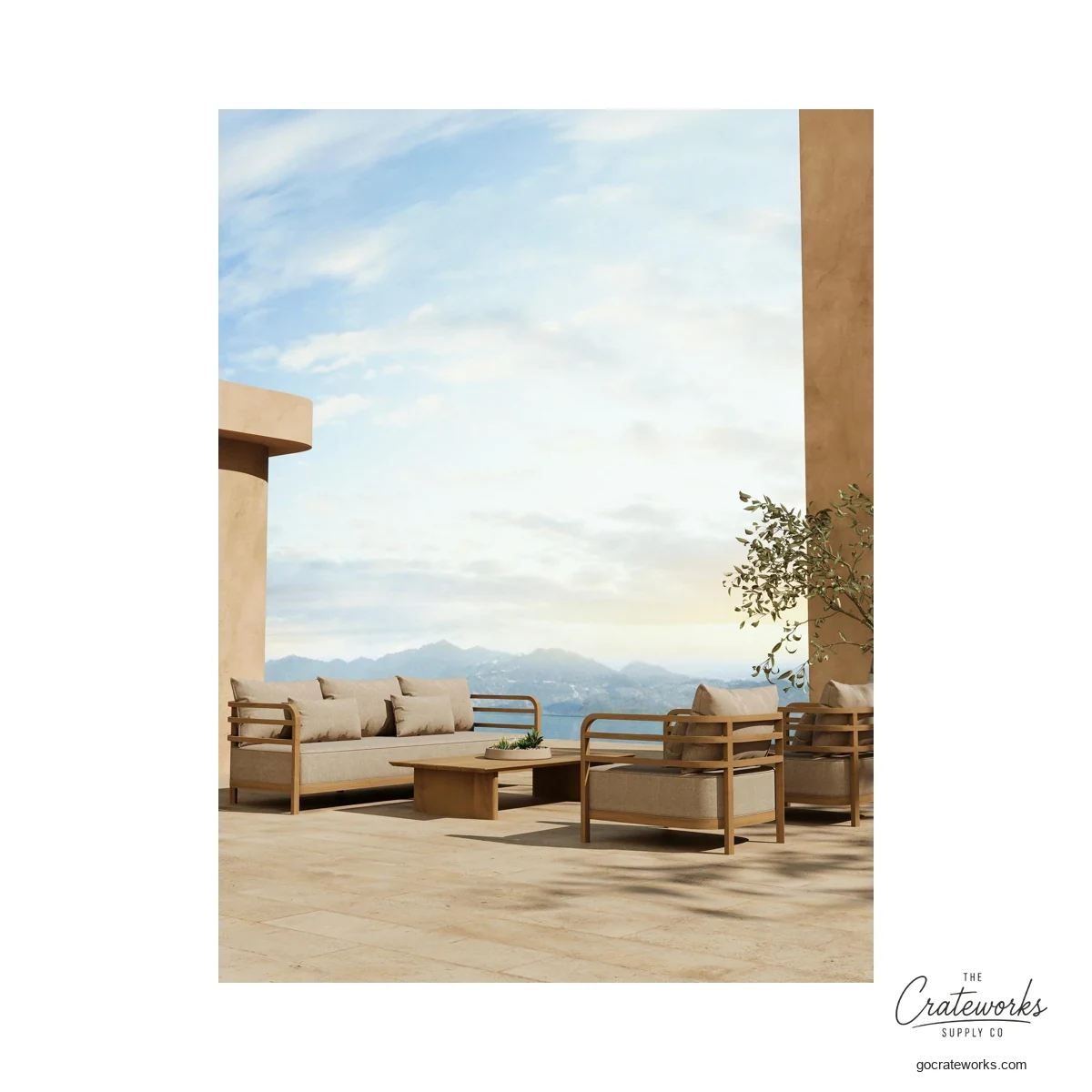 Isla Teak Outdoor Sofa Set No. 20