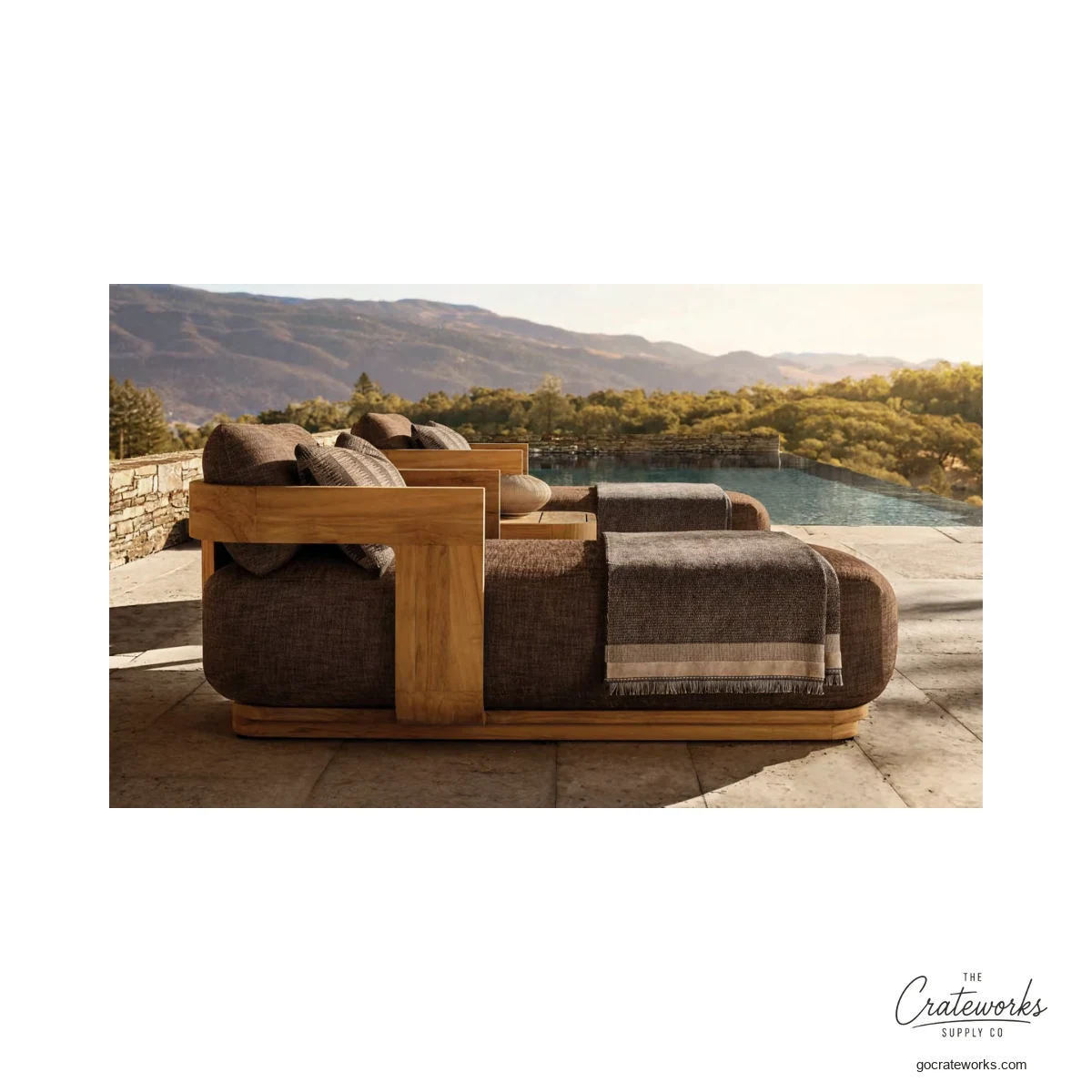 Bayview Teak Outdoor Chaise Lounger No. 4