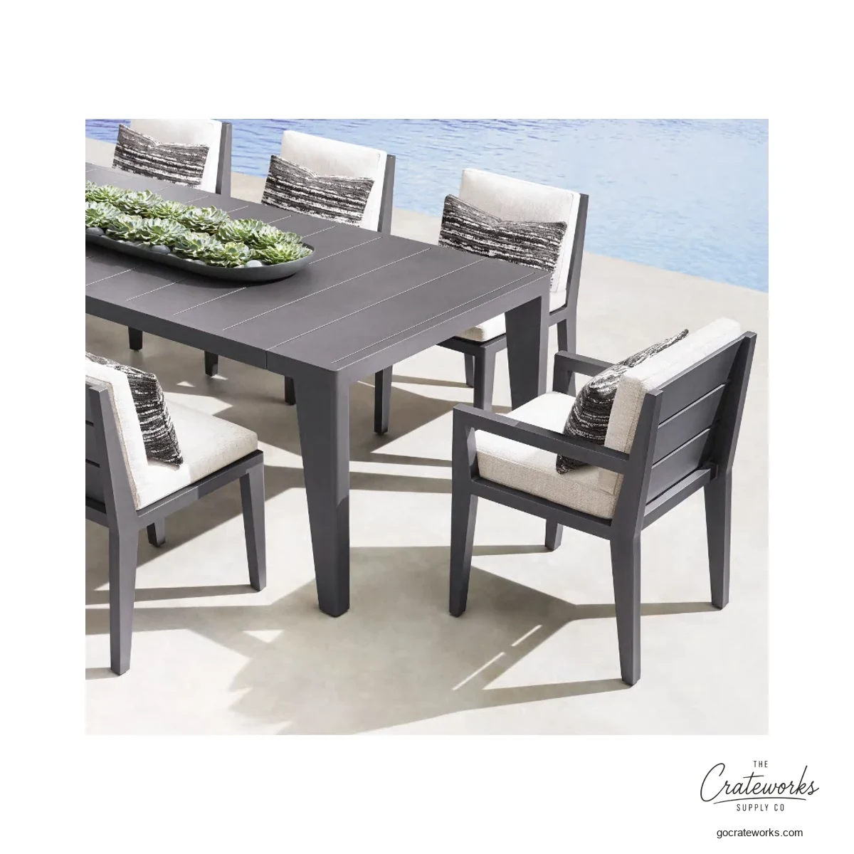 Vista Aluminum Outdoor Dining Set No. 12