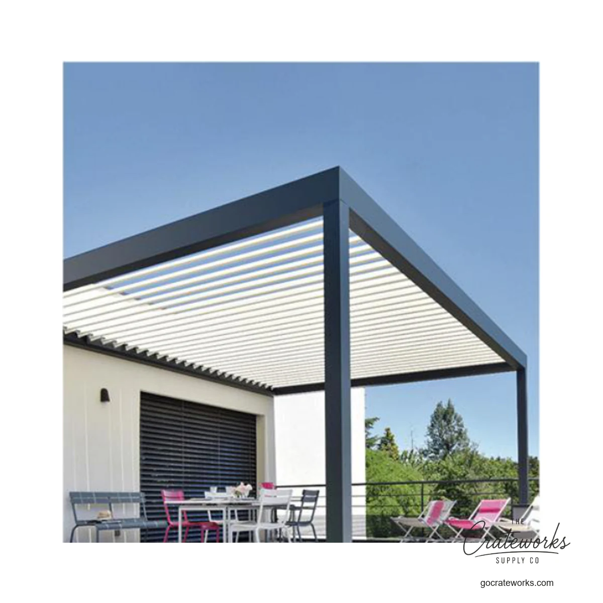 Aluminum Attached Louvered Pergola
