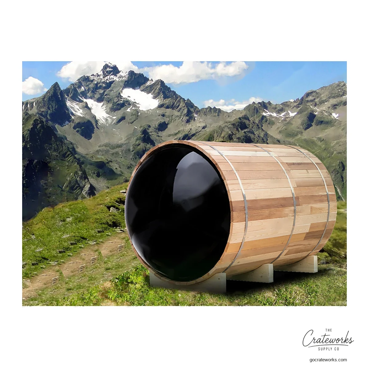 Panoramic Cedar Barrel Sauna