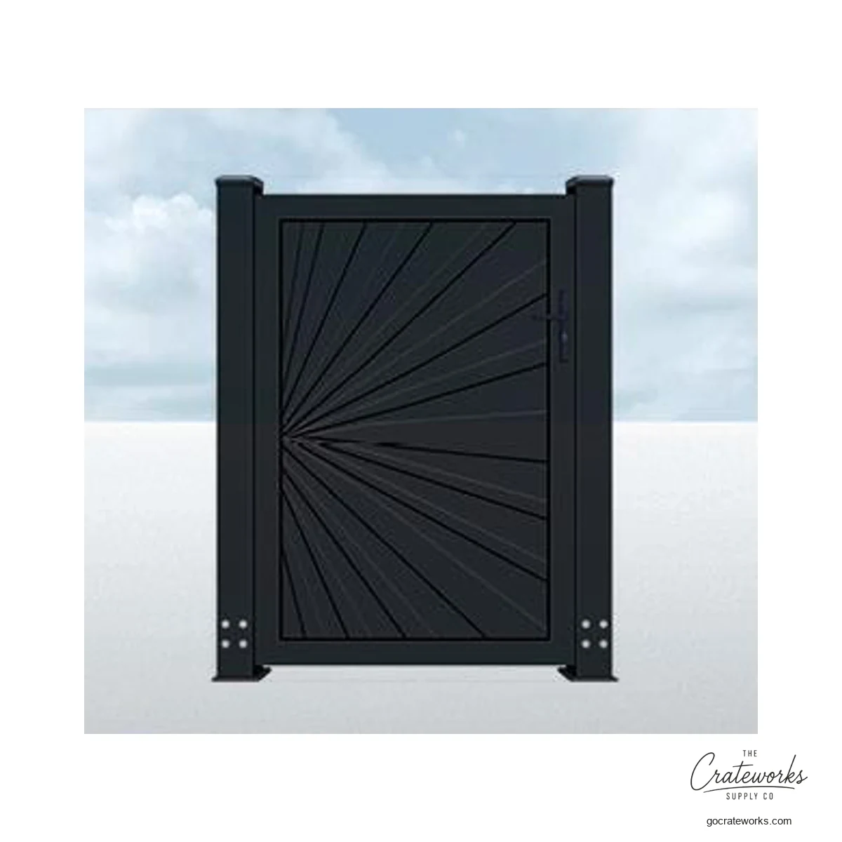 Aluminum Pedestrian Gate with Full-Panel Starburst