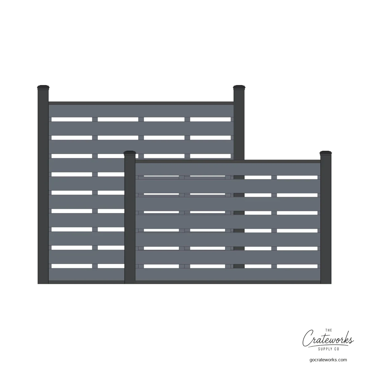 Composite Fence Panel, Full Louver