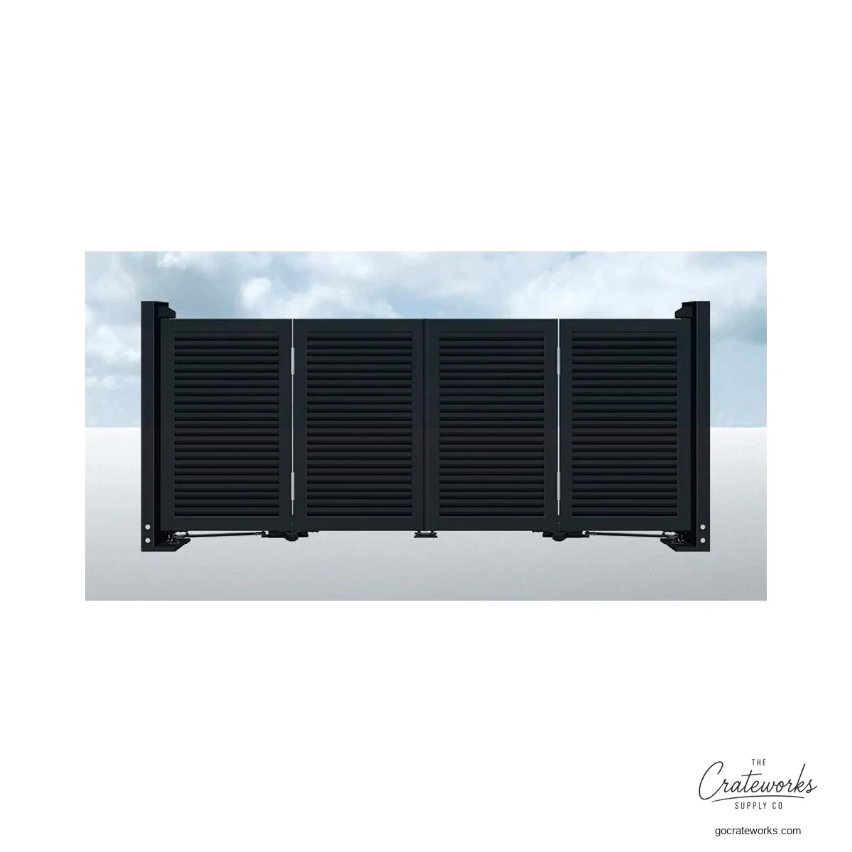 Aluminum Louvered Folding Gate, 4-Leaf