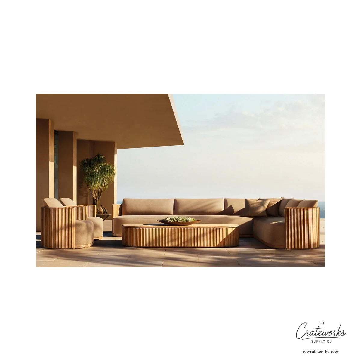 Ridge Teak Outdoor Sofa Set No. 2
