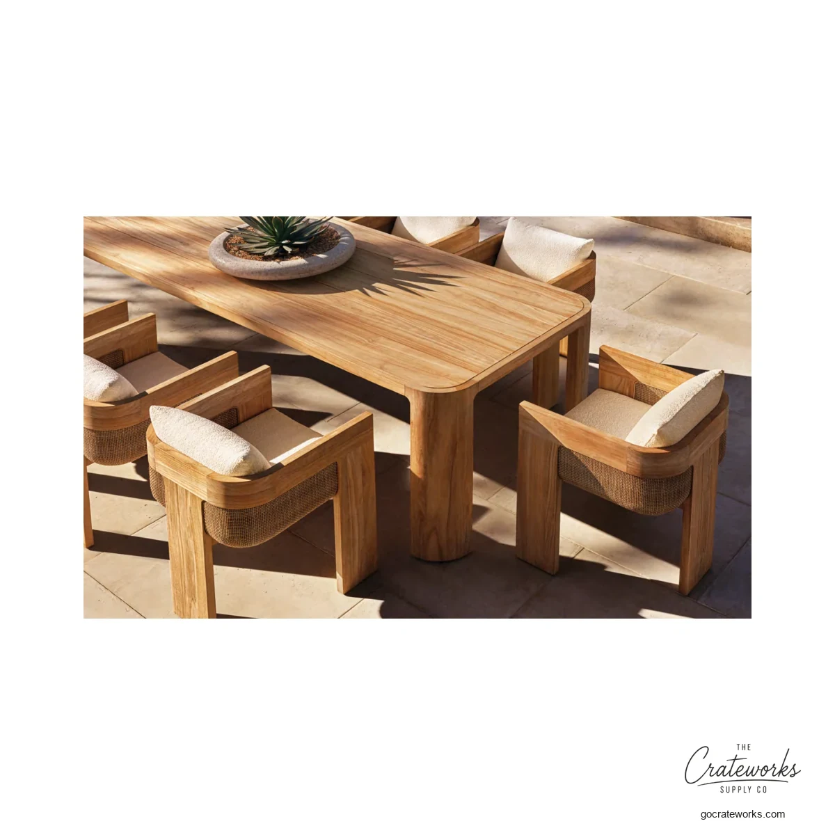 Reef Teak Outdoor Dining Set No. 5