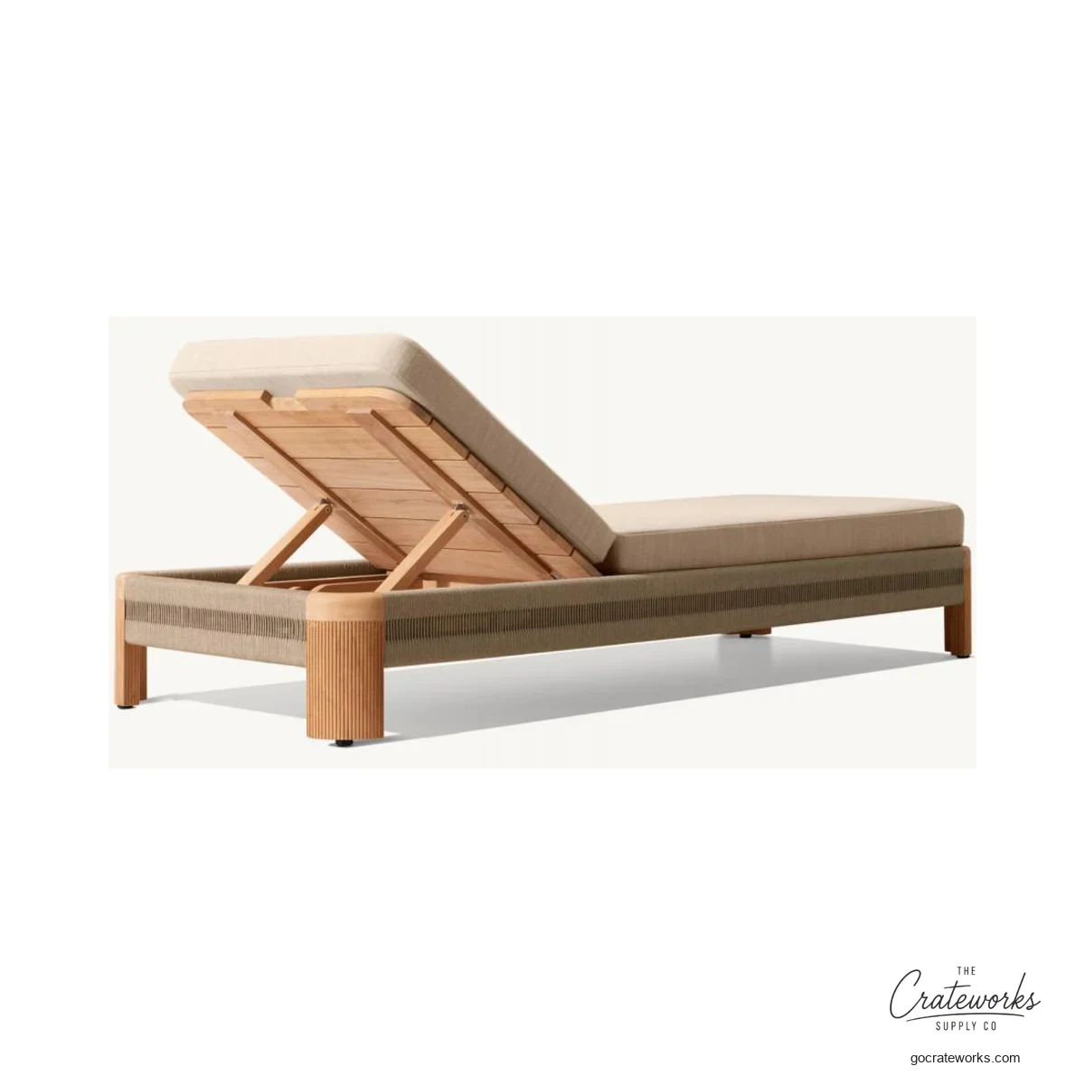 Driftwood Teak Outdoor Chaise Lounger No. 3