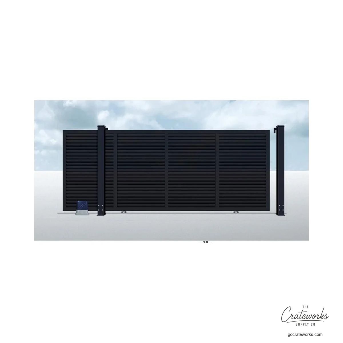 Aluminum Flush Dark Track-Sliding Gate