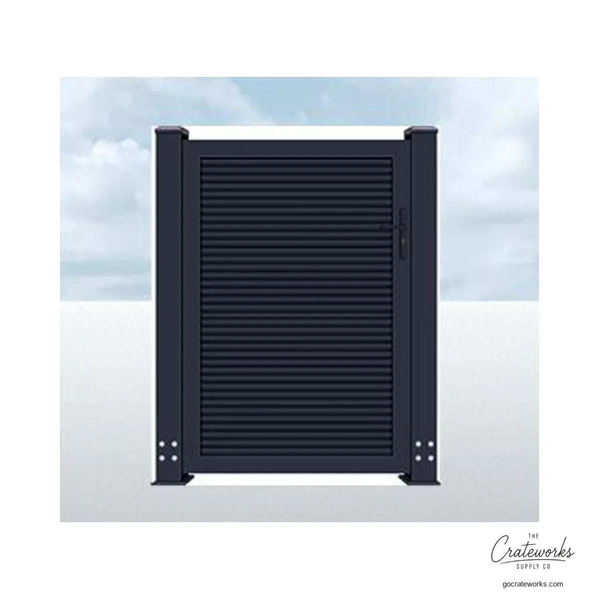 Aluminum Tight-Louver Pedestrian Gate