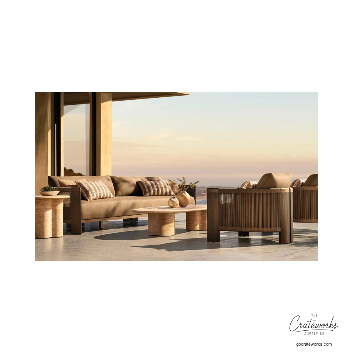 Wharf Aluminum Outdoor Sofa Set No. 3