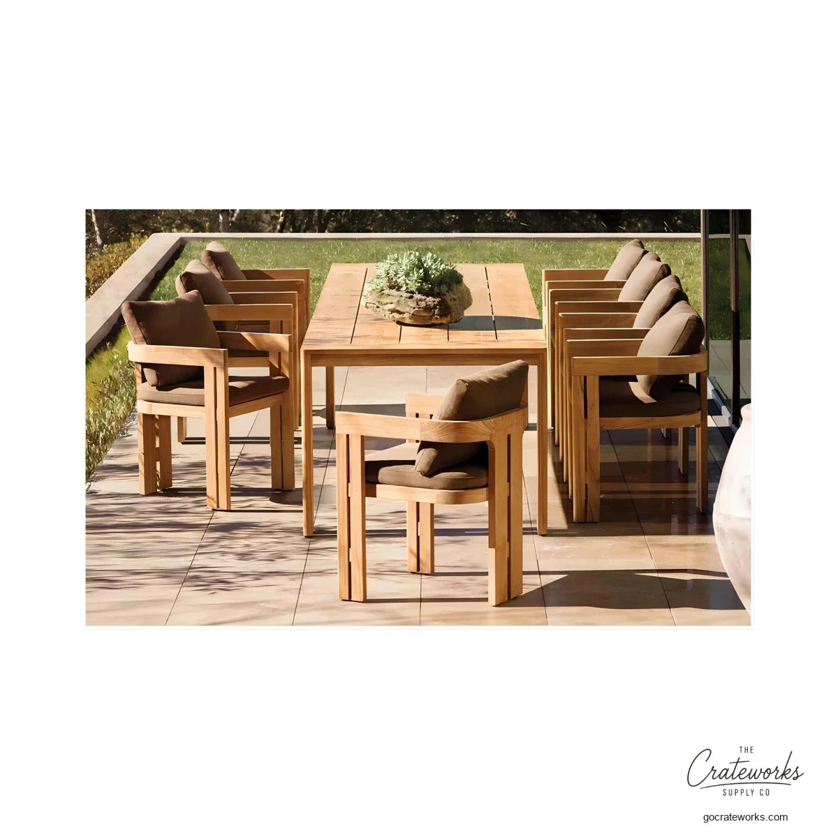 Inlet Teak Outdoor Dining Set No. 6
