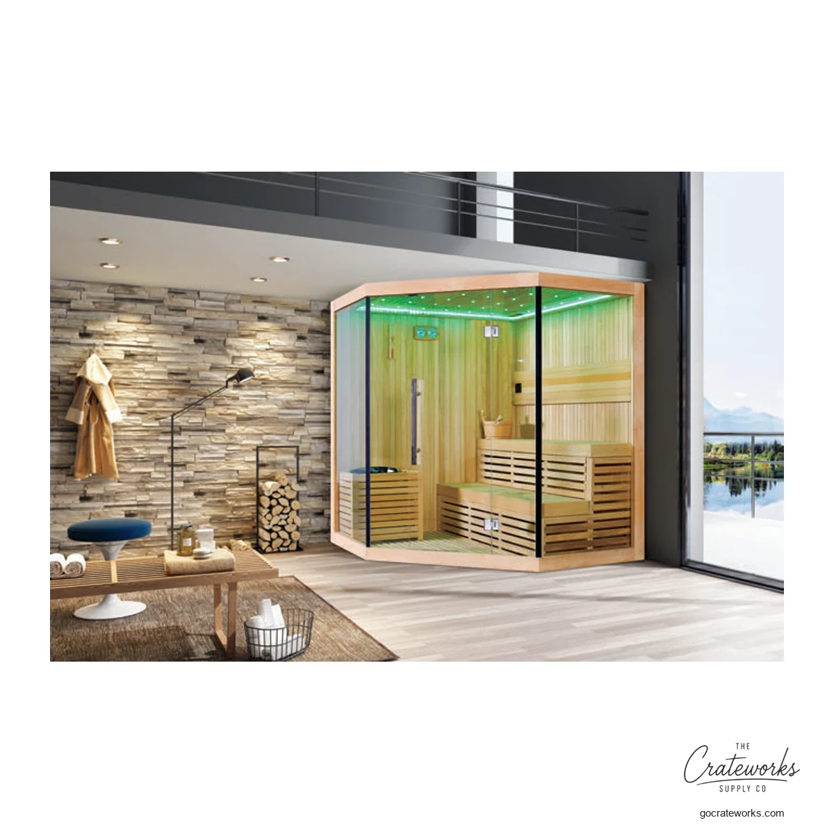 Cedar wood Sauna Room, 1800x1800x