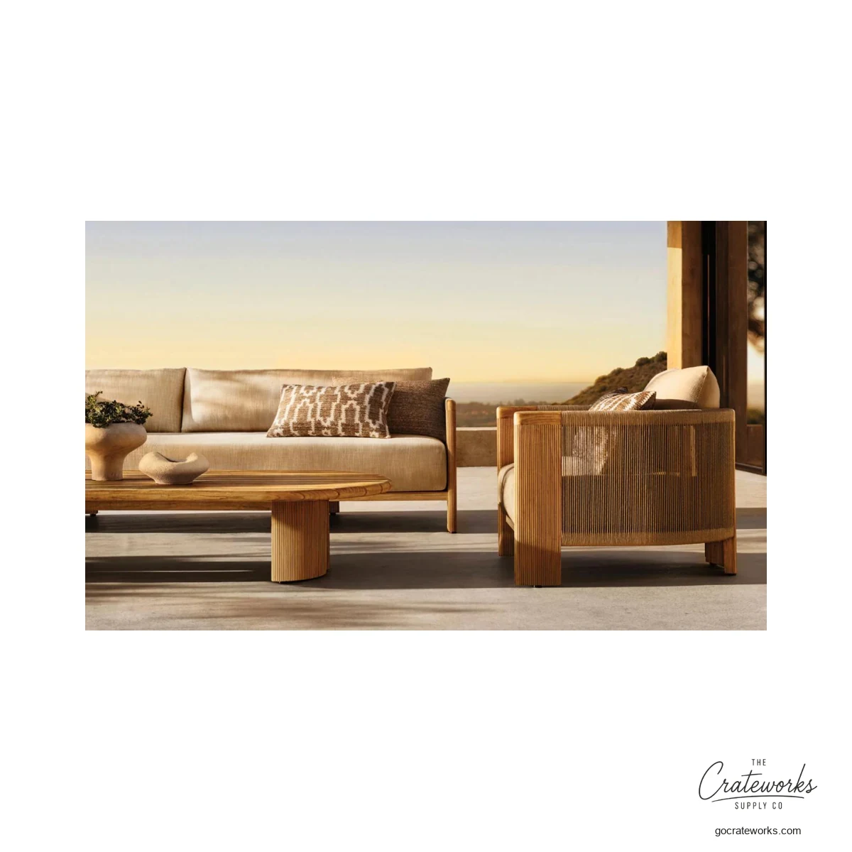 Terrace Teak Outdoor Sofa Set No. 3