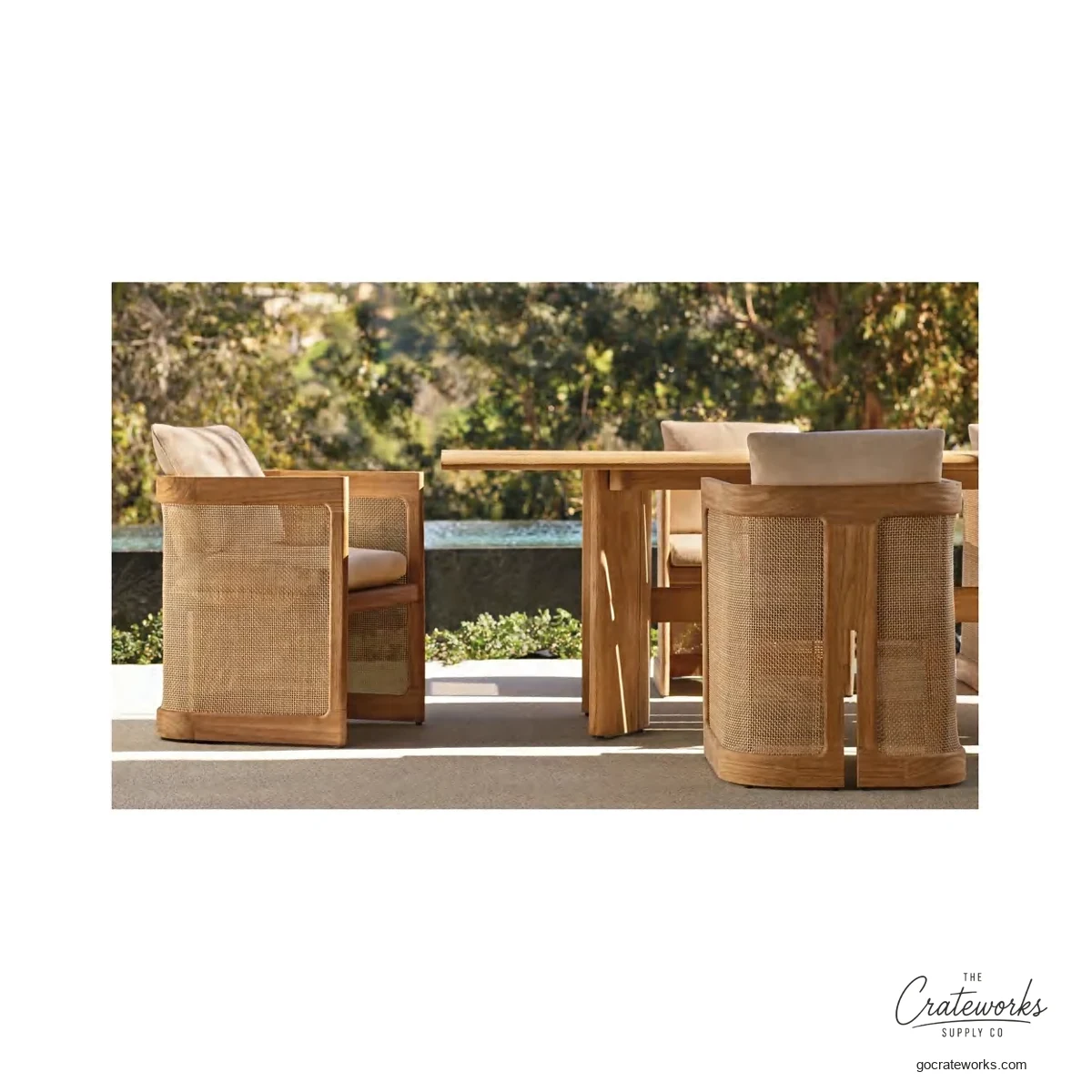 Cape Teak Outdoor Dining Set No. 12