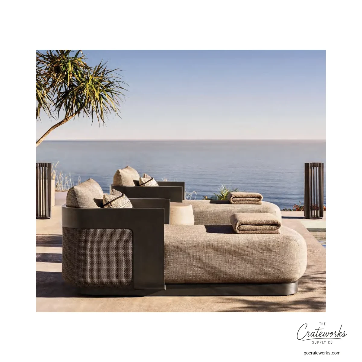 Driftwood Aluminum Outdoor Chaise Lounger No. 5