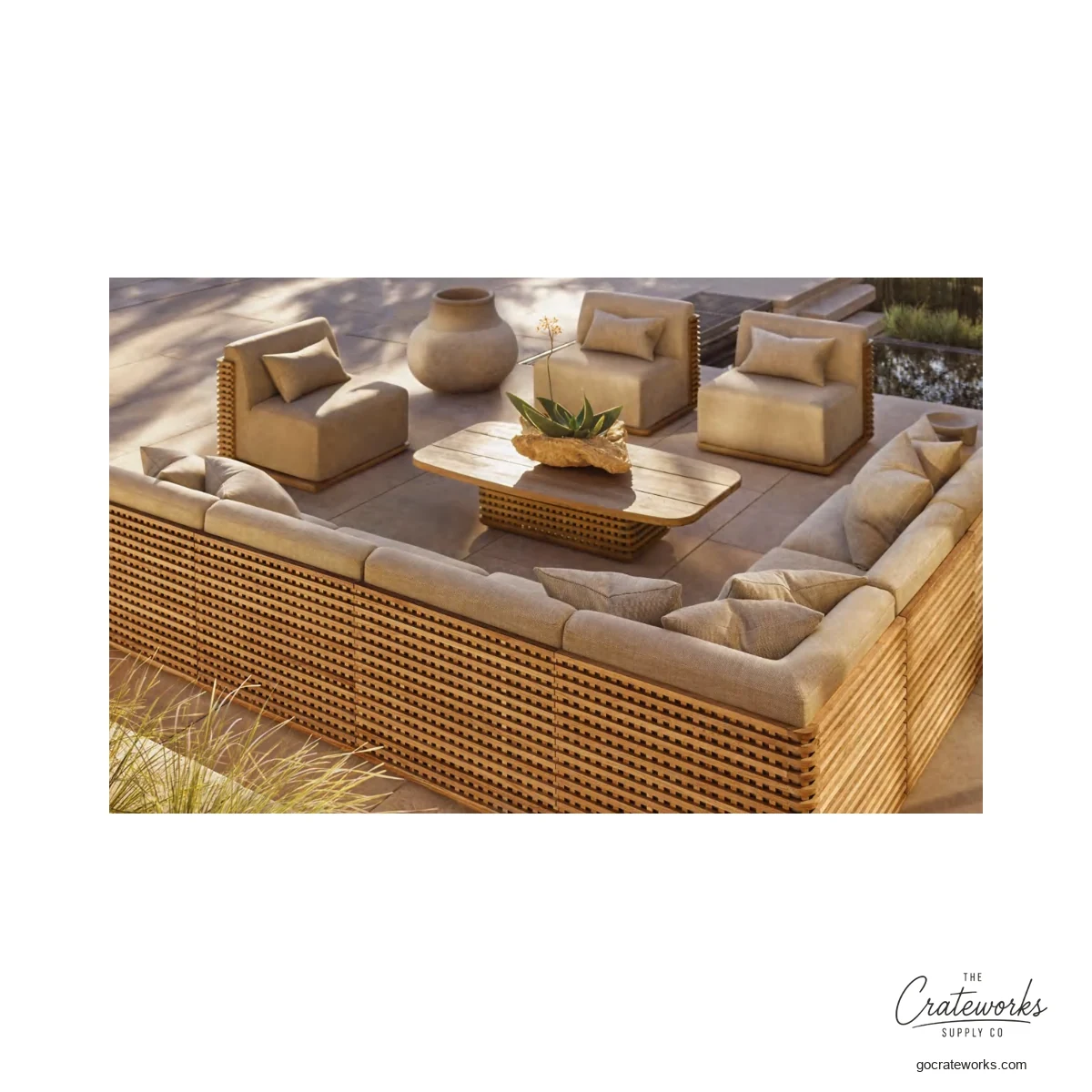 Driftwood Teak Outdoor Sofa Set No. 14