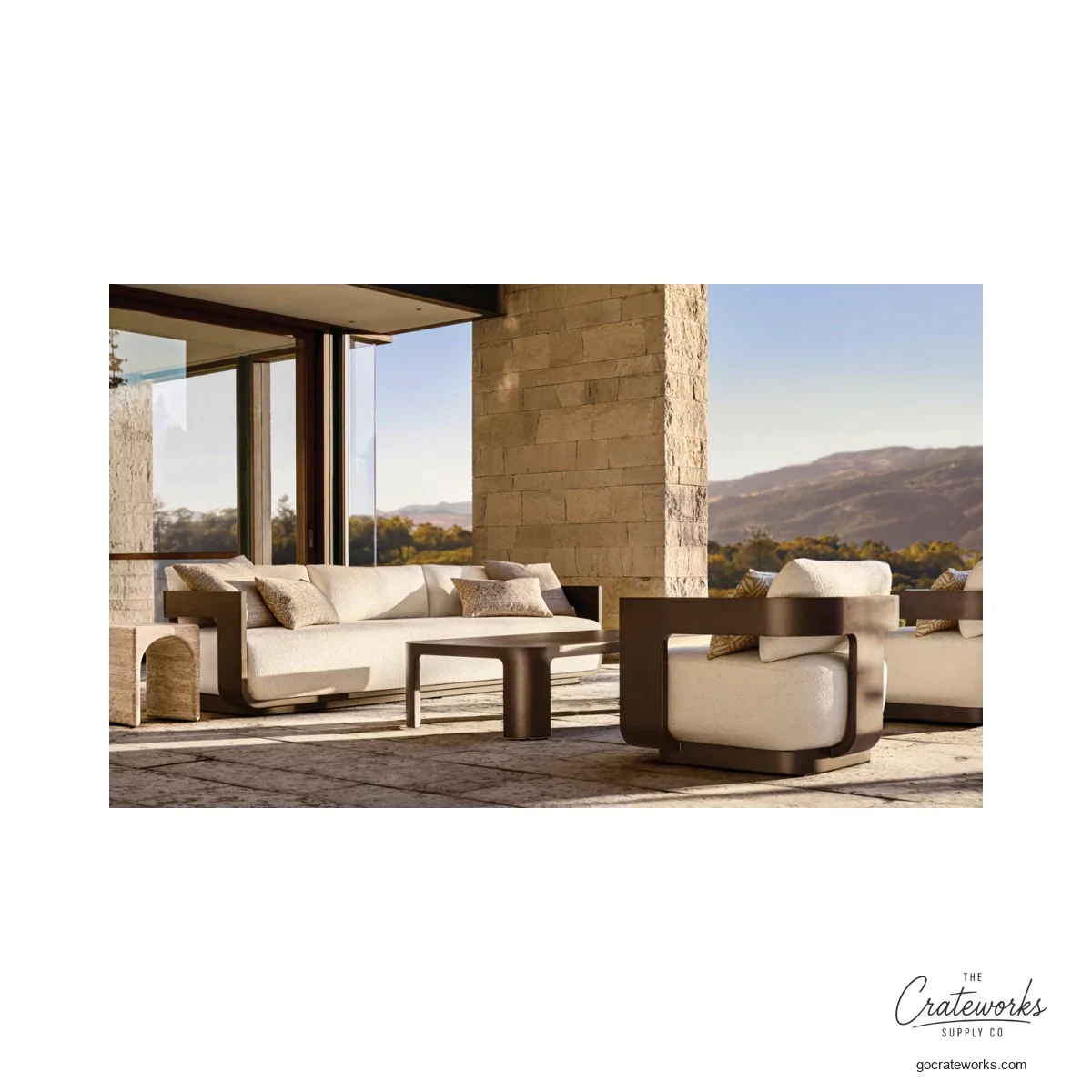 Cape Aluminum Outdoor Sofa Set No. 4