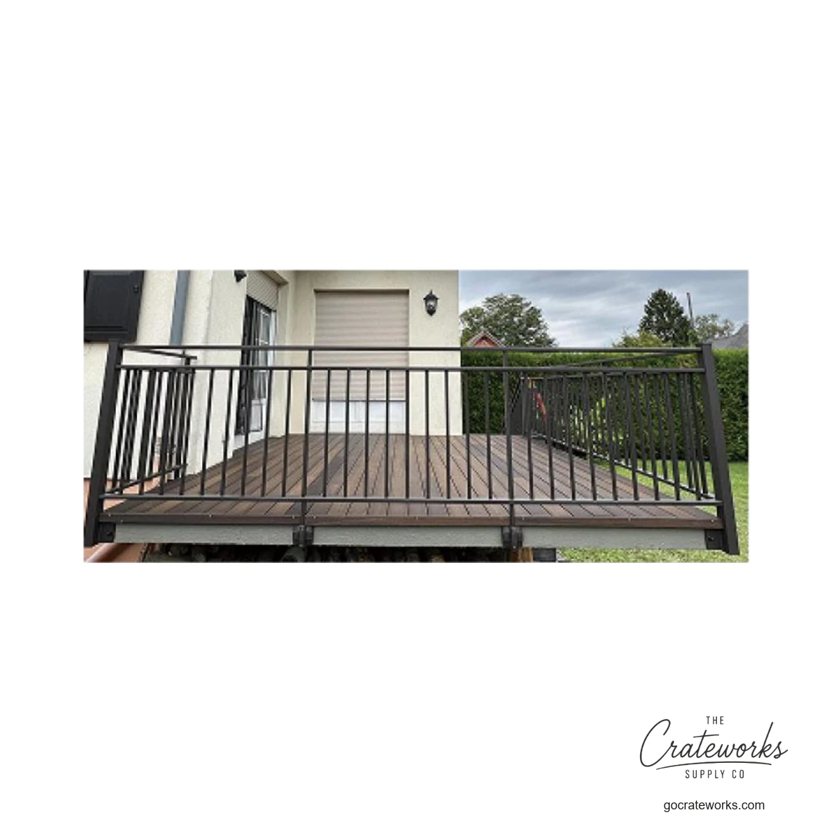 Aluminum Vertical-Picket Deck Railing
