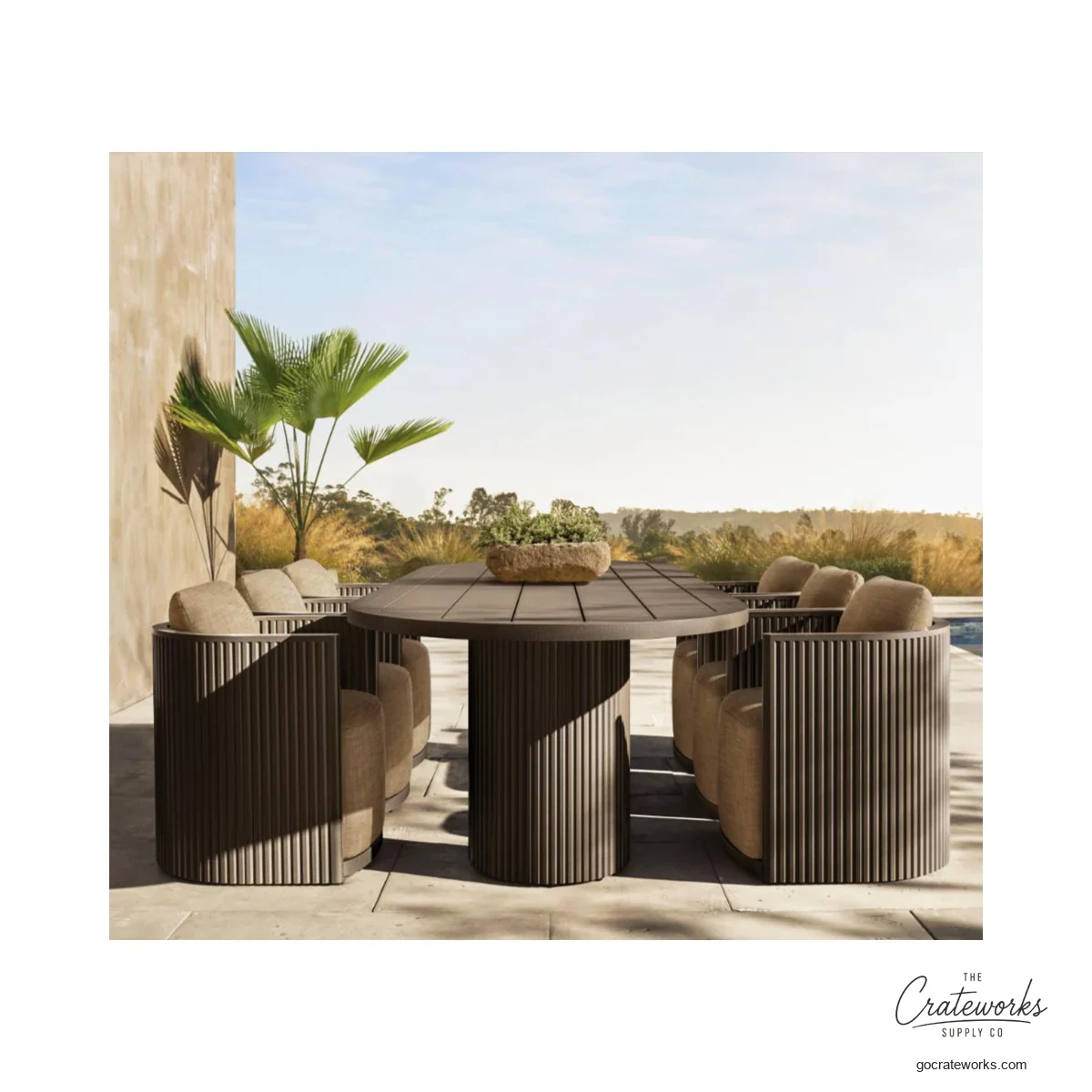 Lagoon Aluminum Outdoor Dining Set No. 2