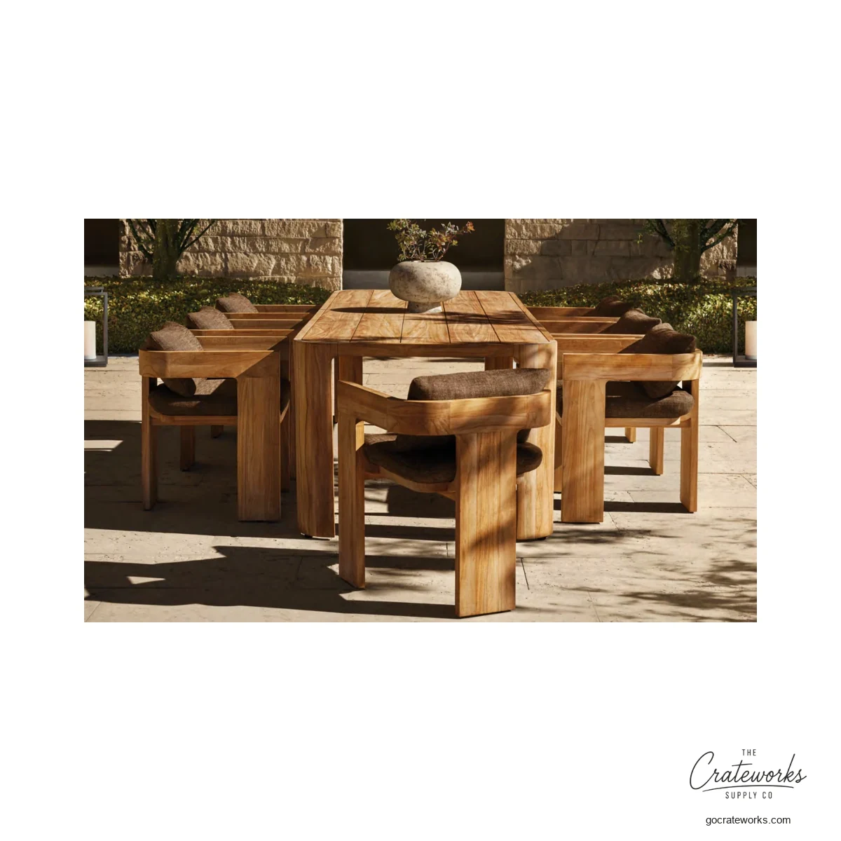 Shoal Teak Outdoor Dining Set No. 4