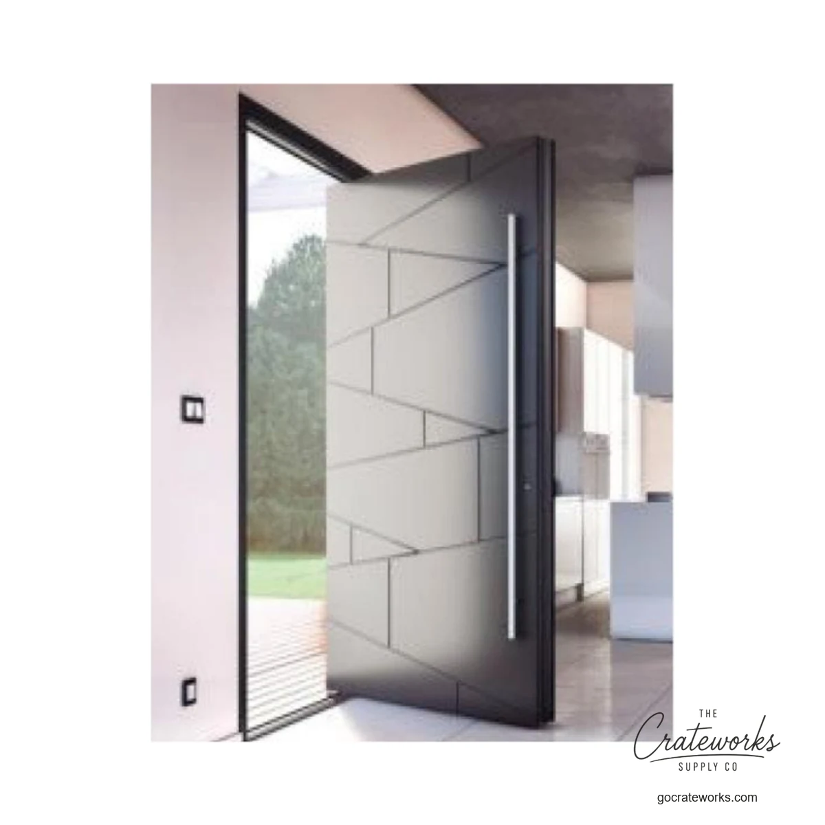 Chevron Pivot Door