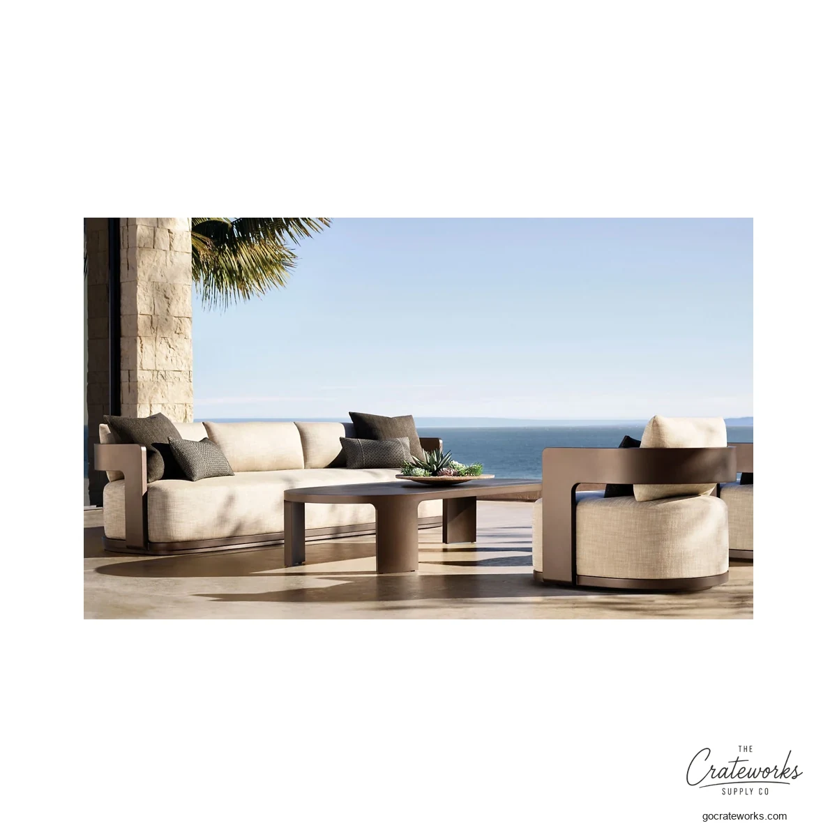 Mesa Aluminum Outdoor Sofa Set