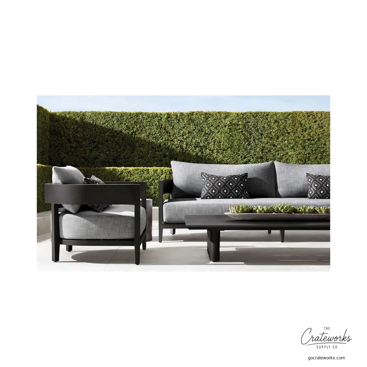 Ridge Aluminum Outdoor Sofa Set No. 7
