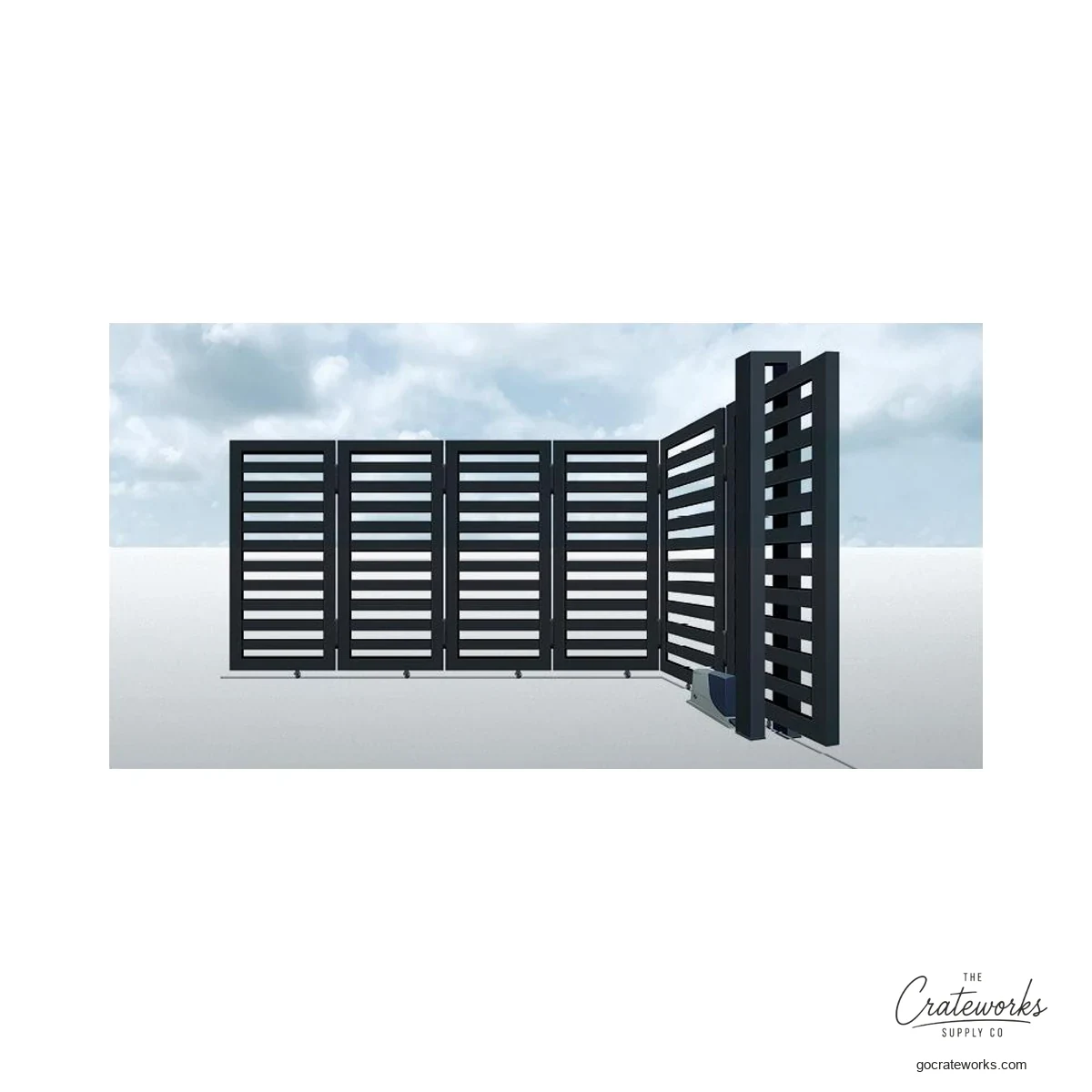 Aluminum Louvered Turning Sliding Gate