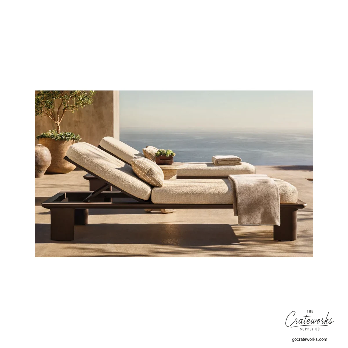 Vista Aluminum Outdoor Chaise Lounger No. 13