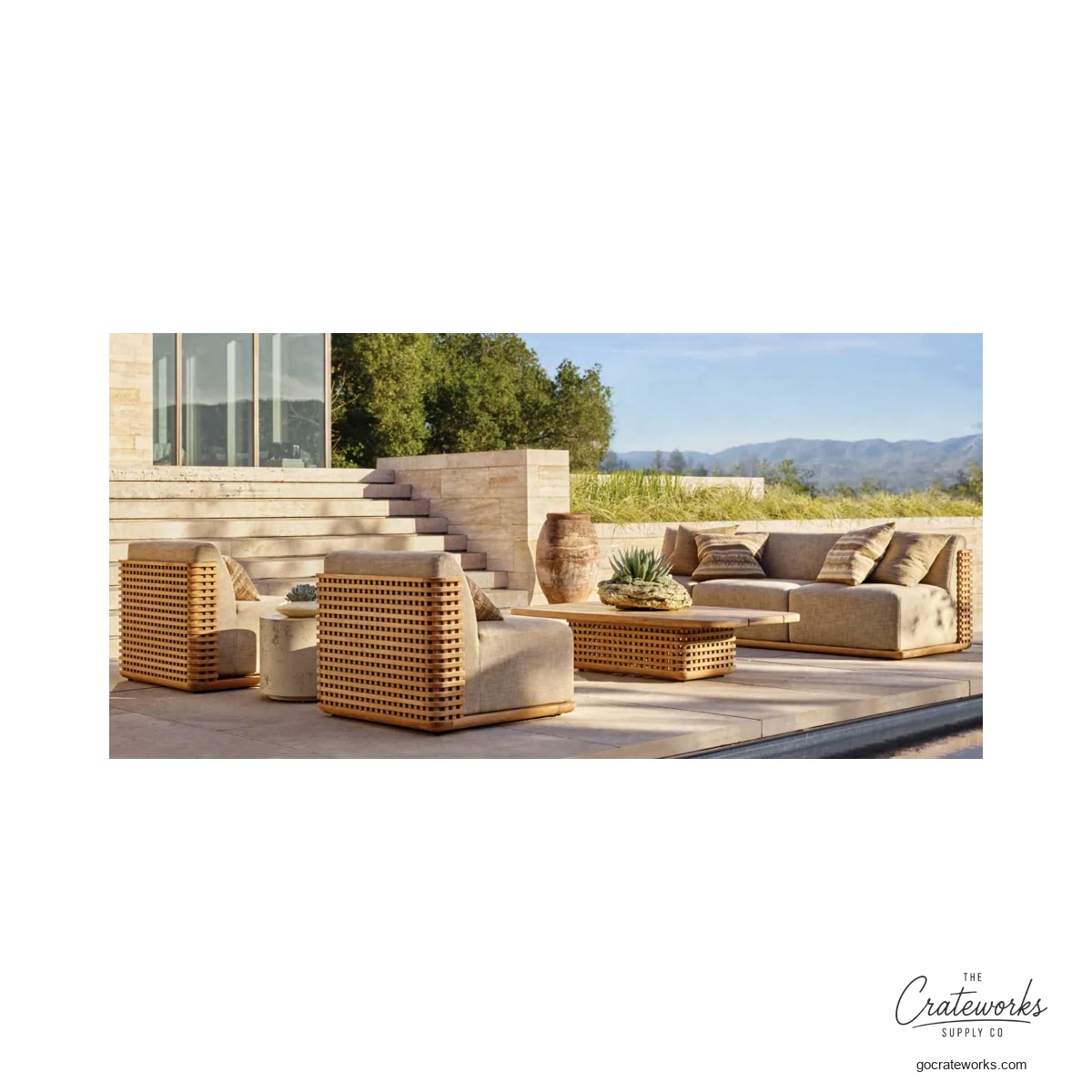 Sandbar Teak Outdoor Sofa Set No. 13
