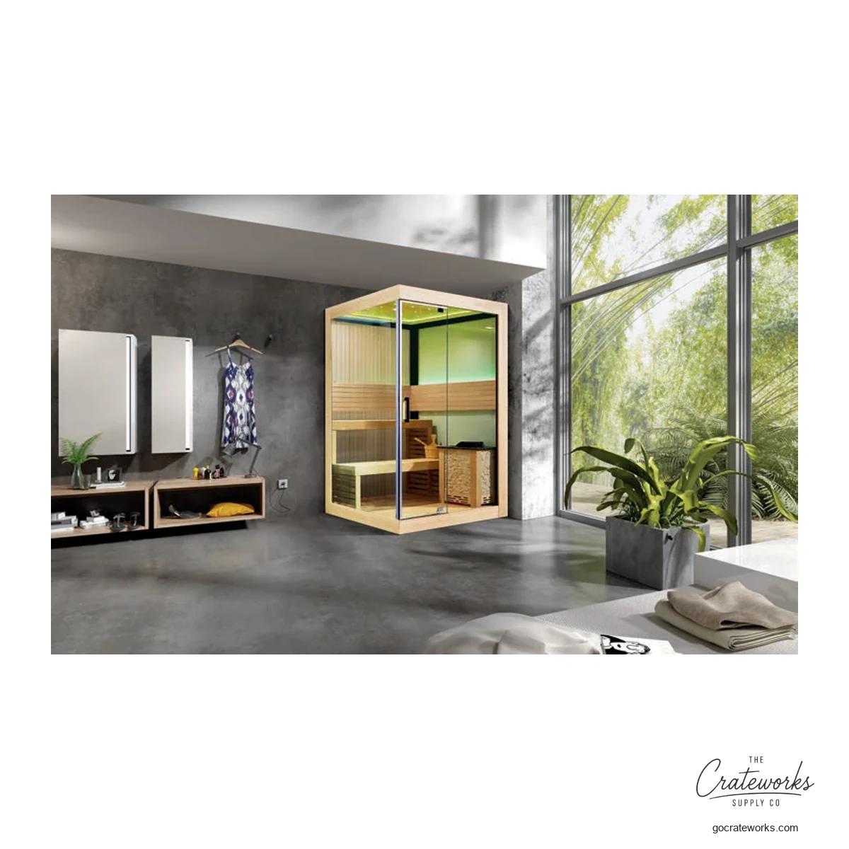 Africa spruce Sauna Room, 1550x1500x -- 4.5KW (220V/380V)