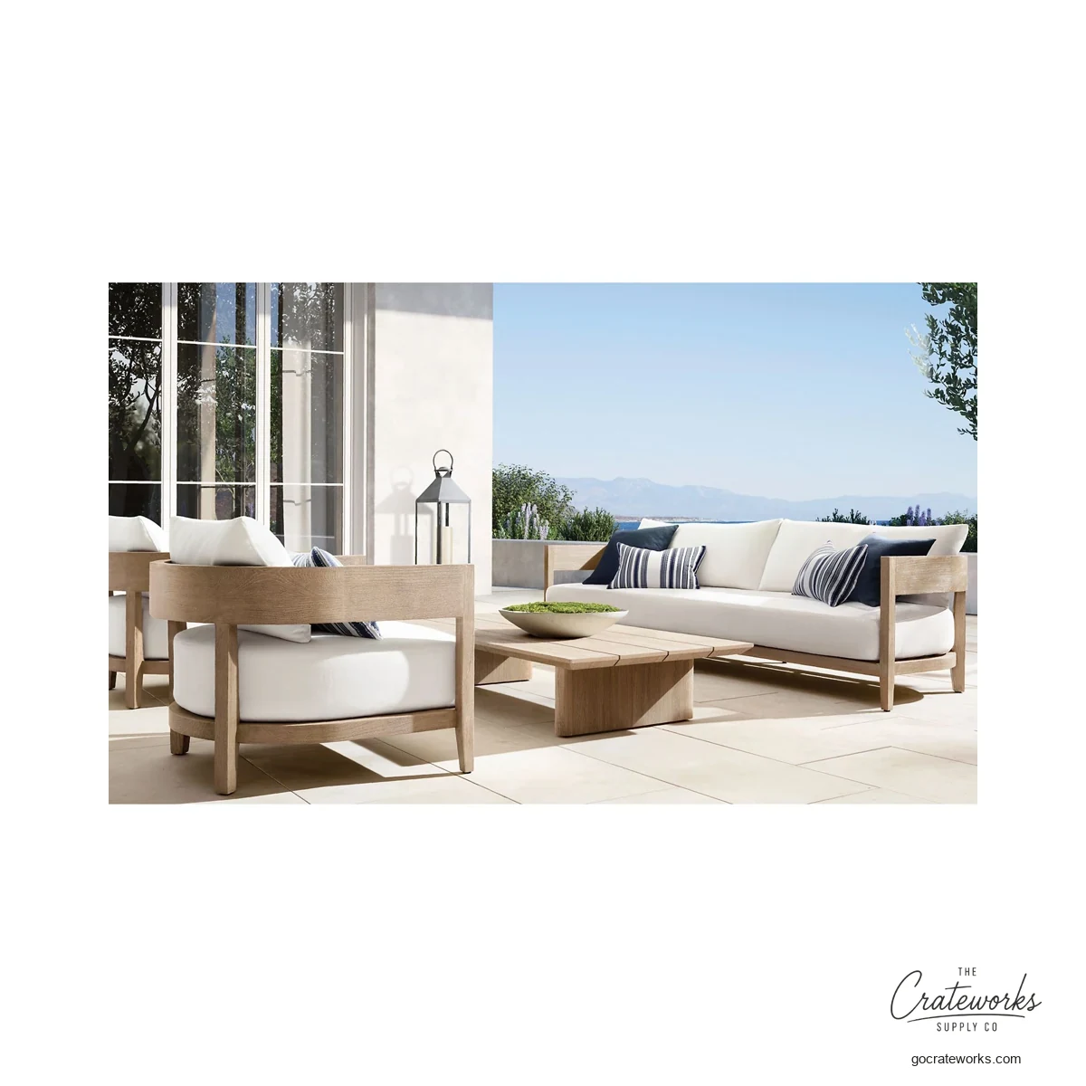 Marina Teak Outdoor Sofa Set No. 7