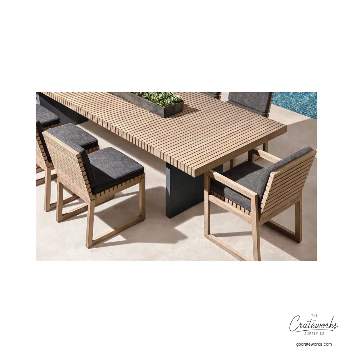 Vista Teak Outdoor Dining Set No. 10