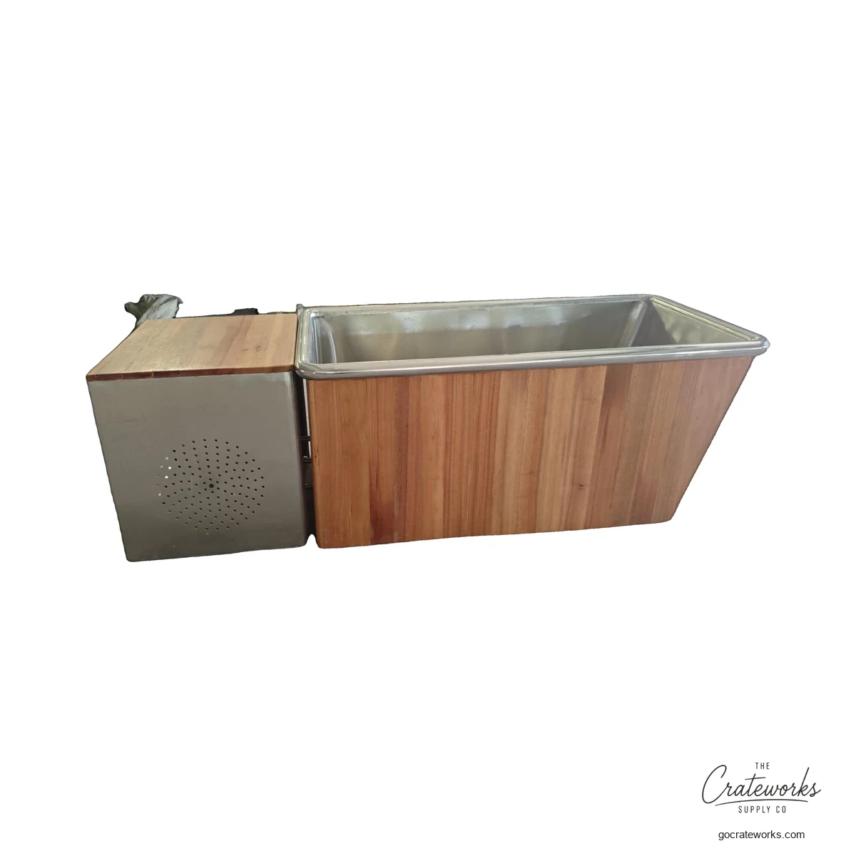 Cedar Cold Plunge with Built-In Bench